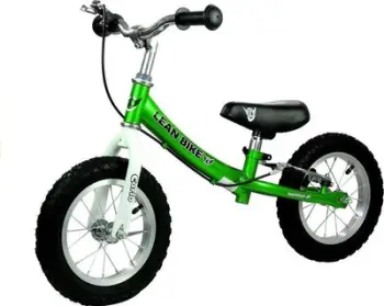 Biçikletë pa pedale Carlo Running Bike, metal, me frenë, e gjelbër