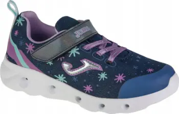 Atlete për vajza Joma Space 2403 Jr, me drita LED, mbyllje me shirit ngjitës, blu navy shumëngjyrëshe
