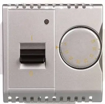Termostat muri Kontakt-Simon Simon Basic BMRT10w.02/43, 16A, 230V, argjend mat