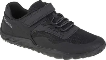 Atlete fëmijësh Merrell Trail Glove 7 A/C Jr MK266792, për vrapim në shteg, me shirit ngjitës, të zeza