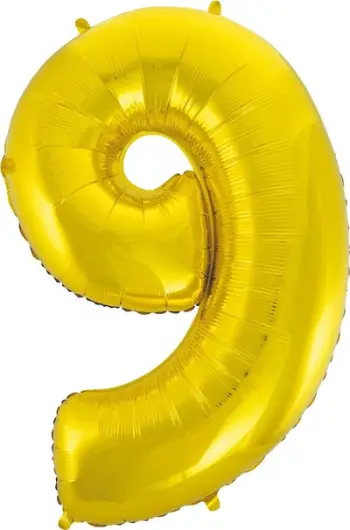 Balonë numër Balnek Foil SLO 9, 92 cm, ari