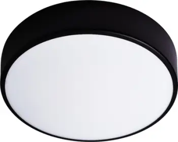 Llambë tavanore Orno OVO, rrethore 80 cm, 6xE27, metal xhami, e zezë