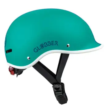 Kaska për fëmijë Globber Ultimum S/M, 51-55cm, me dritë LED, ngjyrë smeraldi