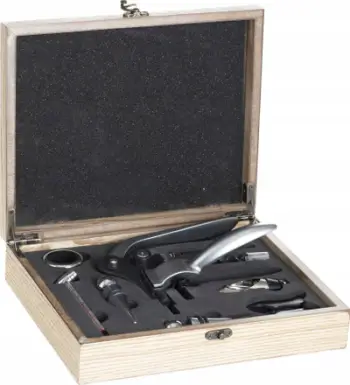 Set somelieri Secret De Gourmet Marc, 9 pjesë, kuti druri 27cm, ngjyrë natyrale