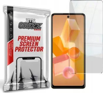 Xham mbrojtës hibrid GrizzGlass për Infinix Hot 40, prerje precize, shtresë oleofobike, transparent