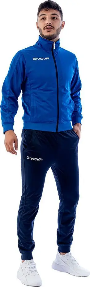 Trening Givova Torino, poliester 100%, blu e zezë