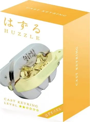 Puzzle metalik Huzzle Cast Keyring, Level 2/6 G3, argjendtë