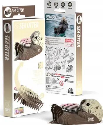 Puzzle 3D Safari Ltd EUGY Otter, lodër ndërtuese, shumëngjyrëshe