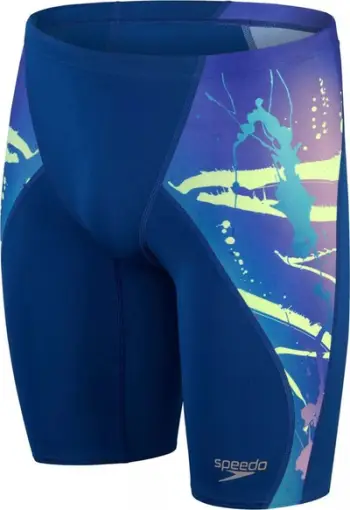 Kostum noti meshkuj Speedo Club Training V-Cut Jammer, ECO Endurance+, i kaltër me vjollcë