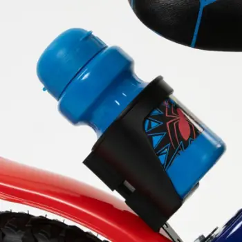 Bicikletë fëmijësh Toimsa Spiderman, 16", me rrota ndihmëse, blu e kuqe