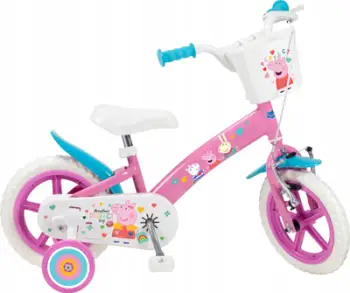 Biçikletë fëmijësh Toimsa Peppa Pig 12", rrota ndihmëse, rozë