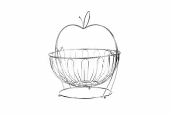 Shportë metalike për fruta Vanora, 30x29 cm, çelik i kromuar, ngjyrë argjendi