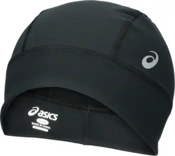 Kapelë dimërore për vrap Asics Winter Run Beanie, material i frymëmarrshëm, e zezë