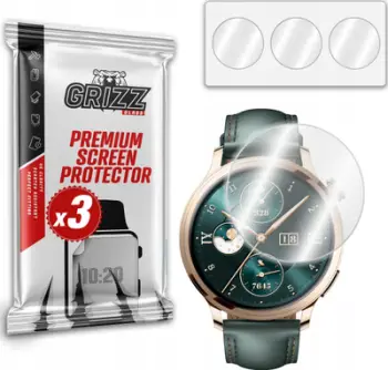 Folie mbrojtëse Hydrogel GrizzGlass Hydrofilm për Honor Watch 4 Pro, rezistente ndaj gërvishtjeve, transparente