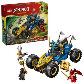 Lodra LEGO Ninjago Jay Transforming Car 71856, 2 ne 1, 387 pjesë, shumëngjyrëshe