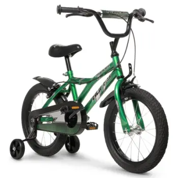 Biçikletë për fëmijë Huffy Pro Thunder 16", rrota ndihmëse, e gjelbër