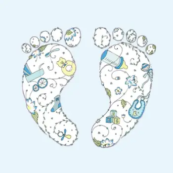 Kartolinë Clear Creations CL1909, Swarovski Square, për lindjen e djalit, blu