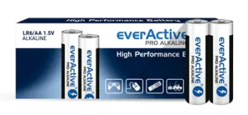 Bateri alkaline EverActive Pro LR03 AAA, 1.5V, 10 copë, e bardhë