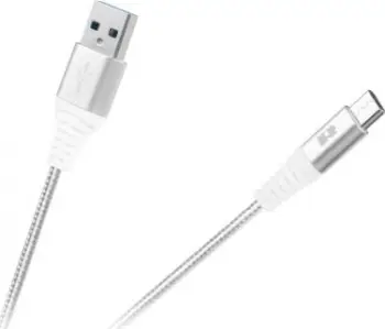 Kabllo USB Rebel Comp RB-6001-100-W, USB A në USB C, 1m, e bardhë