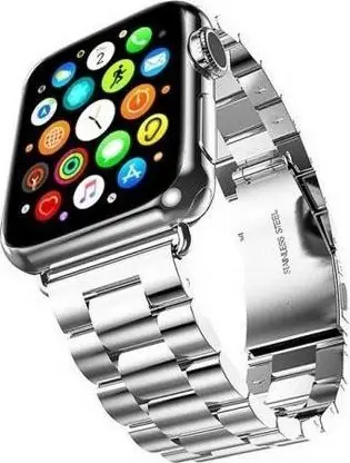 Byzylyk metalik për smartwatch Apple Watch, çelik inox, 38/40/41mm, argjendtë