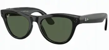 Syze inteligjente Ray Ban Meta Skyler, lente të gjelbra, kamera dhe audio, të zeza