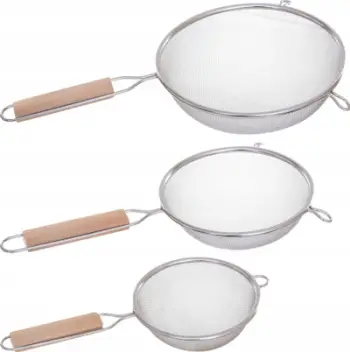 Kulles inox AC Déco, dorezë druri, 19.5 x 35.5 x 8 cm, argjendtë