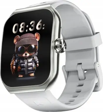 Smartwatch Kumi KU7, ekran AMOLED, IP68, argjendtë