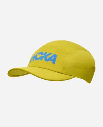 Kapelë vrapimi Hoka Run Hat, rrjetë ajrosëse, e gjelbër Pea Green