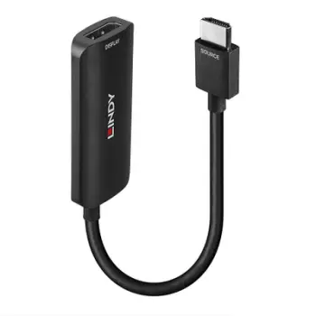Adapter HDMI në DisplayPort Lindy 43235, 8K 60Hz, HDR, i zi