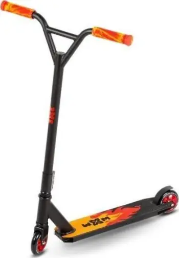Trotinet akrobatik Kidwell WXM WRS BY1, rrota 100mm, alumin, i zi me portokalli