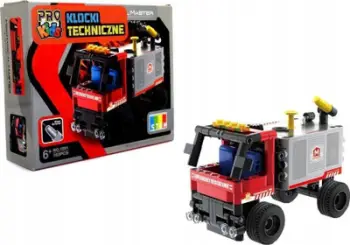 Set konstruktiv Technical Blocks Fire Truck, 163 pjesë, kamion zjarrfikës, shumëngjyrësh