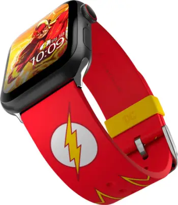 Rrip smartwatch DC The Flash Logo, silikon, universal, i kuq