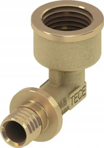 Nyje këndore mesi Tece 768032, 32mm x 1", për ujësjellës, ngjyrë bronzi