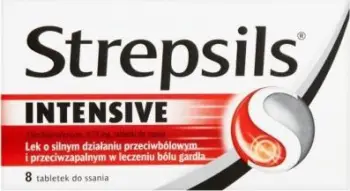Tableta për fyt Strepsils Intensive, 8 tabletë, paketim X6