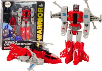 Lodër robot helikopter Transformation X Warrior 2in1, figurë transformuese, e kuqe