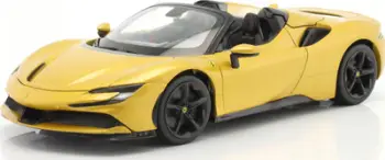 Maket veture Bburago Ferrari SF90 Spider Race and Play, shkalla 1/18, die cast, ngjyrë gold metalike