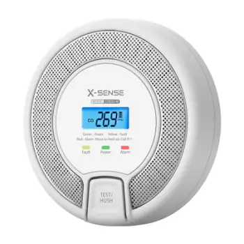 Alarm karboni monoksid X-Sense CO03D-W, me bateri, ekran LCD, i bardhë