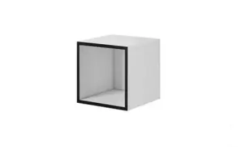 Dolap i hapur Cama ROCO RO6, 37x37x39 cm, i bardhë dhe i zi
