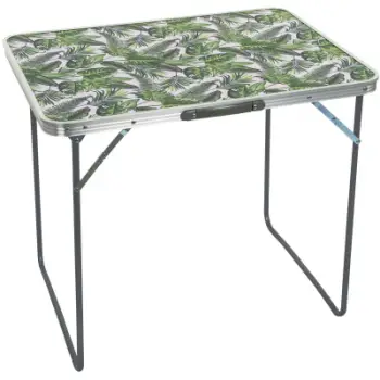 Tavolinë kampingu palosëse Royokamp JUNGLE, 80x60x70 cm, deri 30 kg, me motive tropikale