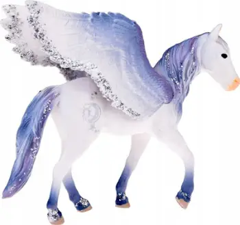 Figurinë dekorative Jokomisiada Fairy Horse Moon Pegasus ZA5020, plastikë, me shkëlqim, vjollcë e bardhë