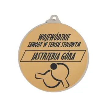 Medalje sportive Victoria Sport, metal, me gravurë në laminat, ngjyrë ari