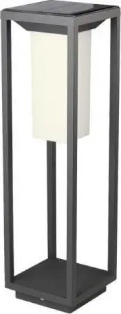 Llambë kopshti solare LED V-TAC VT-66, 3000K, bazë antracit