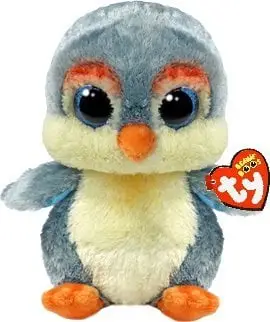 Lodër pelushi TY Beanie Boos Fisher, pinguin koleksionues, shumëngjyrësh