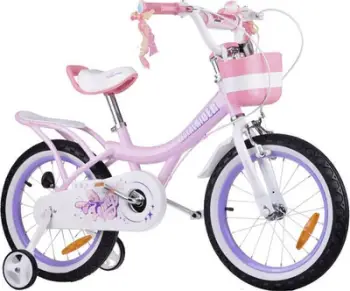 Biçikletë për fëmijë RoyalBaby Jenny RB16G-4, 16", rrota ndihmëse, rozë