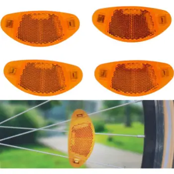 Reflektorë rrote biçiklete Dunlop, set 4 copë, plastikë, portokalli