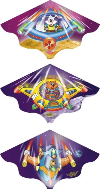 Fluturake Fairy Kite Pisarek, 64x110 cm, shumëngjyrëshe