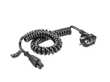 Kabllo rryme për laptop Natec Extreme Media NKA-0846, spiral, 0.6-2.5m, i zi