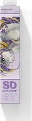 Set pikturimi me diamant Diamond Dotz Simply Dotz Magical Baby, dizajn unicorn, për fëmijë dhe të rritur, shumëngjyrësh