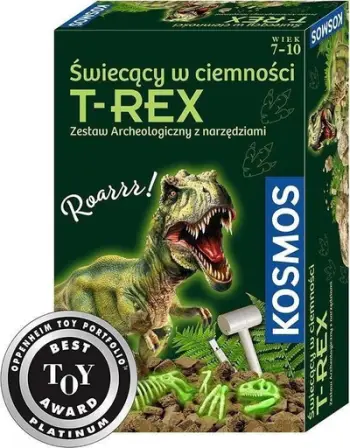 Set edukativ Kosmos Glowing In The Dark T-Rex, skelet dinosauri, që ndriçon në errësirë, jeshil