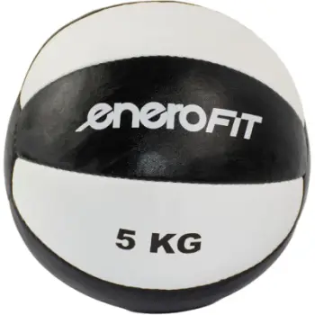 Top mjekësor Enero Fit, 5kg, lëkurë sintetike, i zi e i bardhë